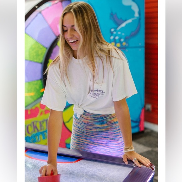 FOREVER 21 stretch knit mini skirt size M - Picture 10 of 11